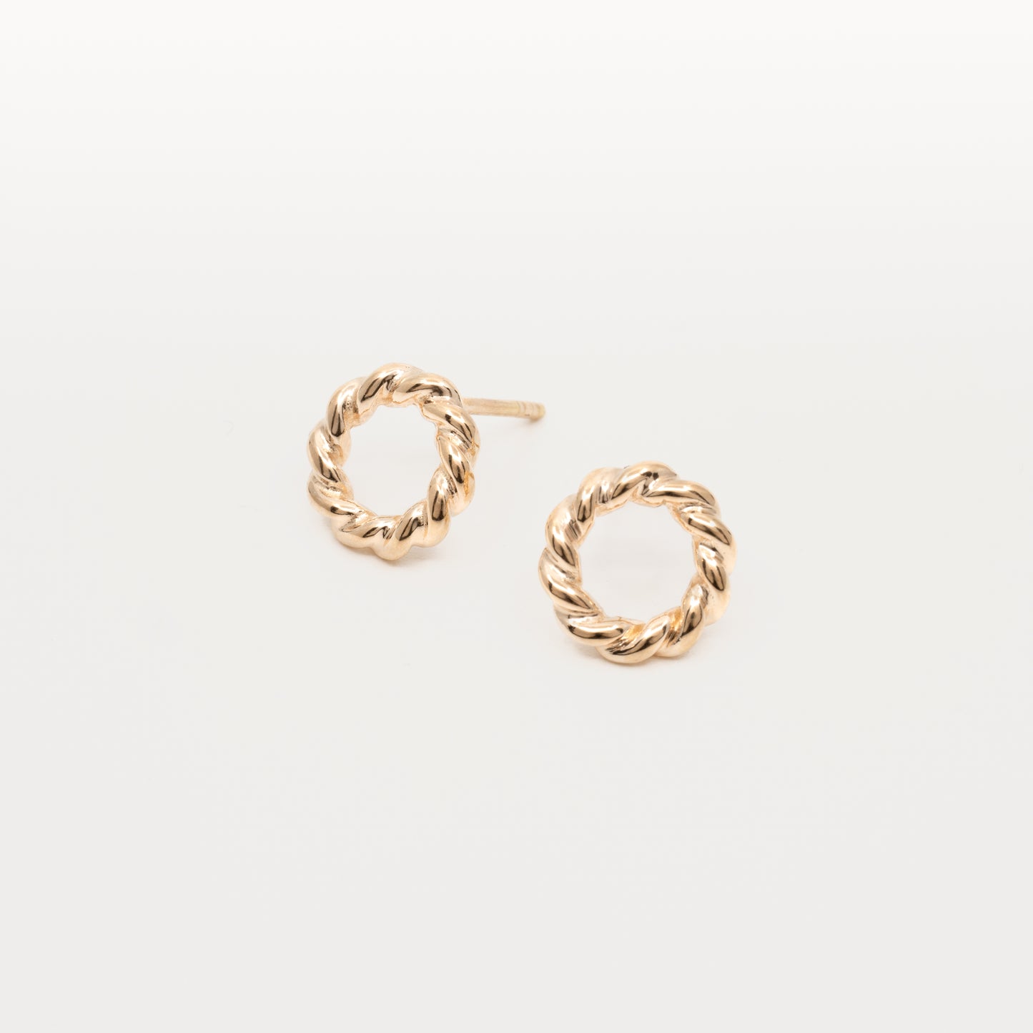 Twist Earrings Circle - Gold