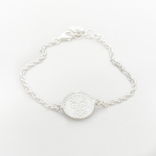 Coin silver bracelet - 1-öring
