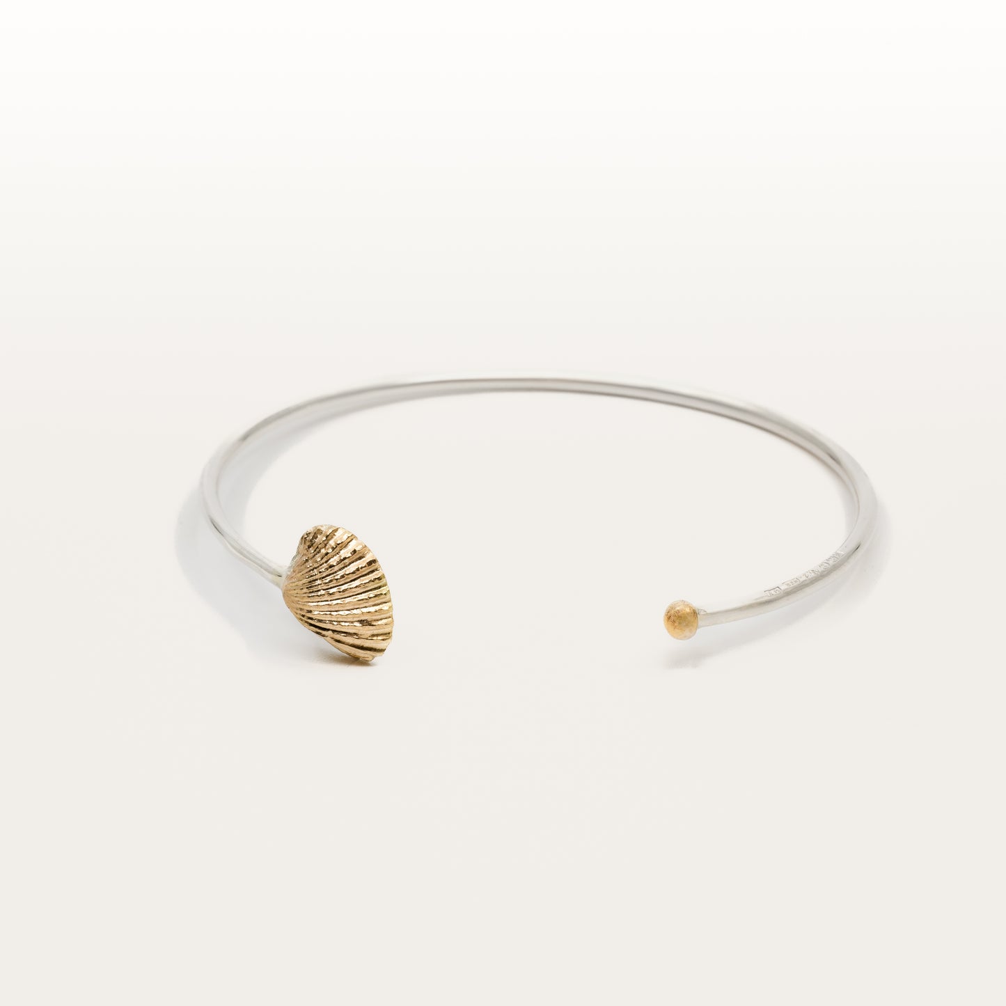 Minimusslan - Armring äkta silver / 18k guld