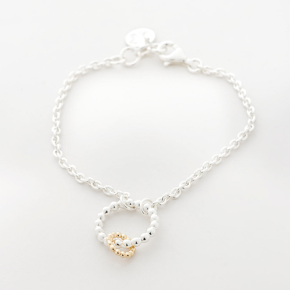 Pure Marbles thin bracelet - Silver/gold