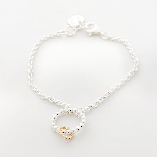 Pure Marbles thin bracelet - Silver/gold