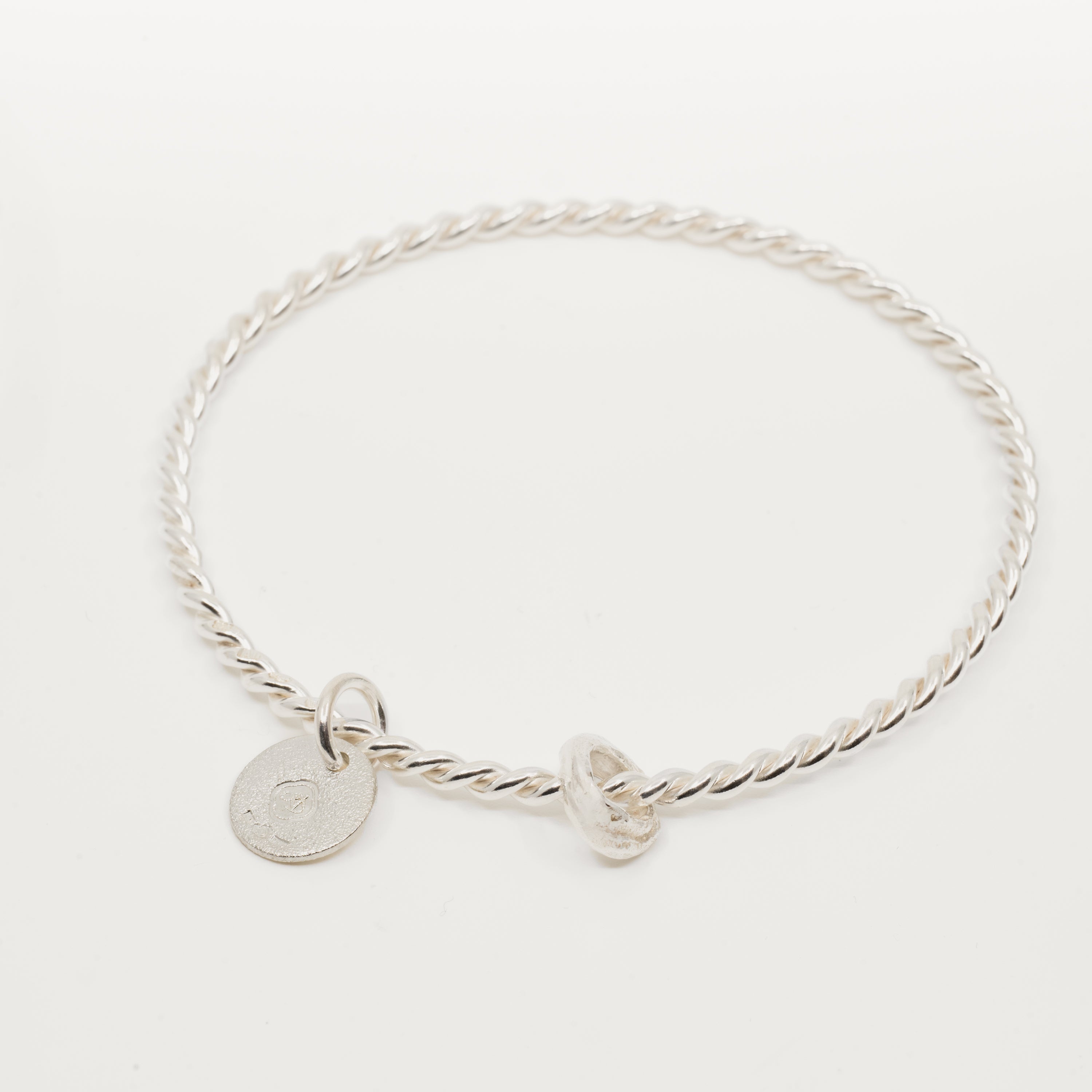 Twist Bangle - Silver
