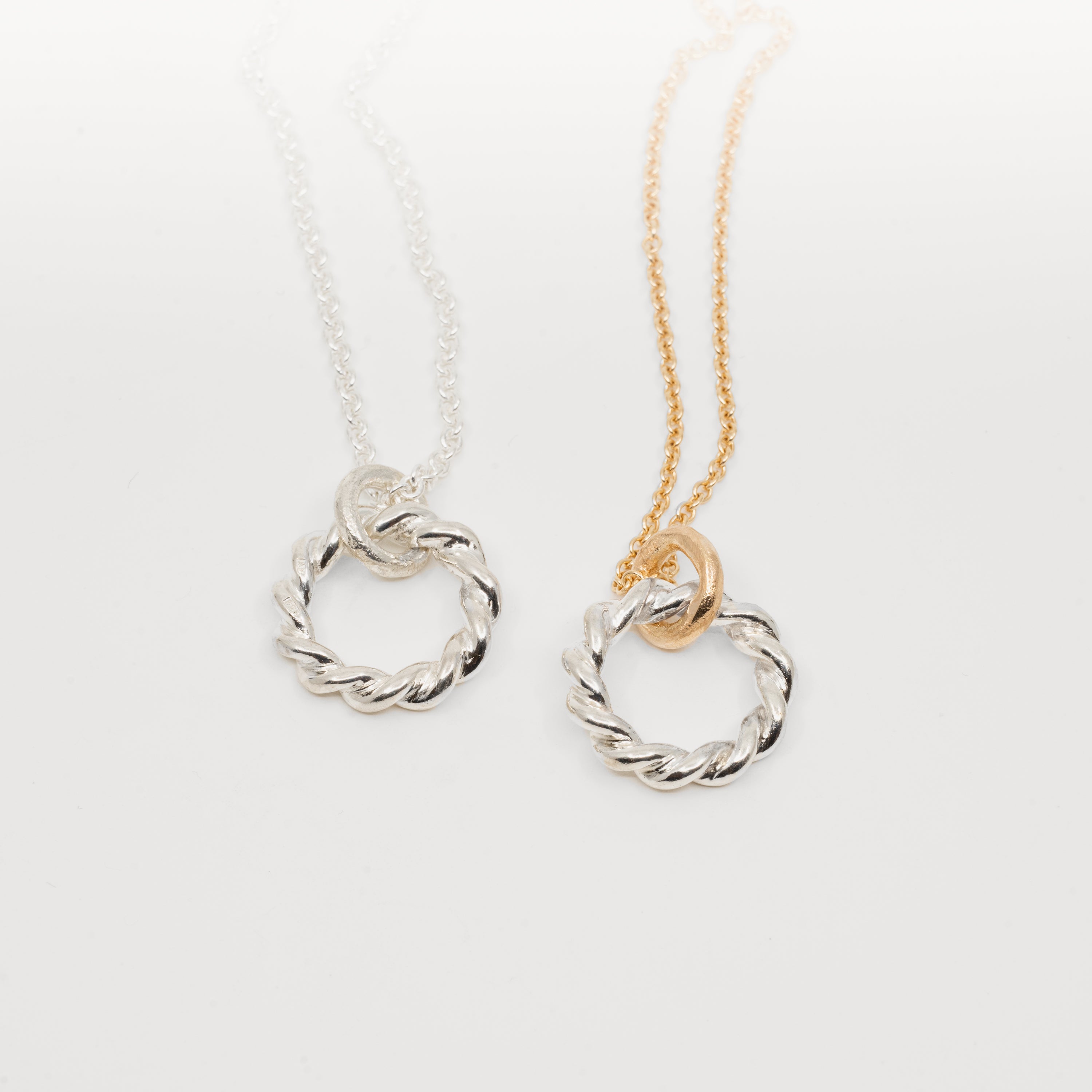 Twist Pendant - Silver Gold