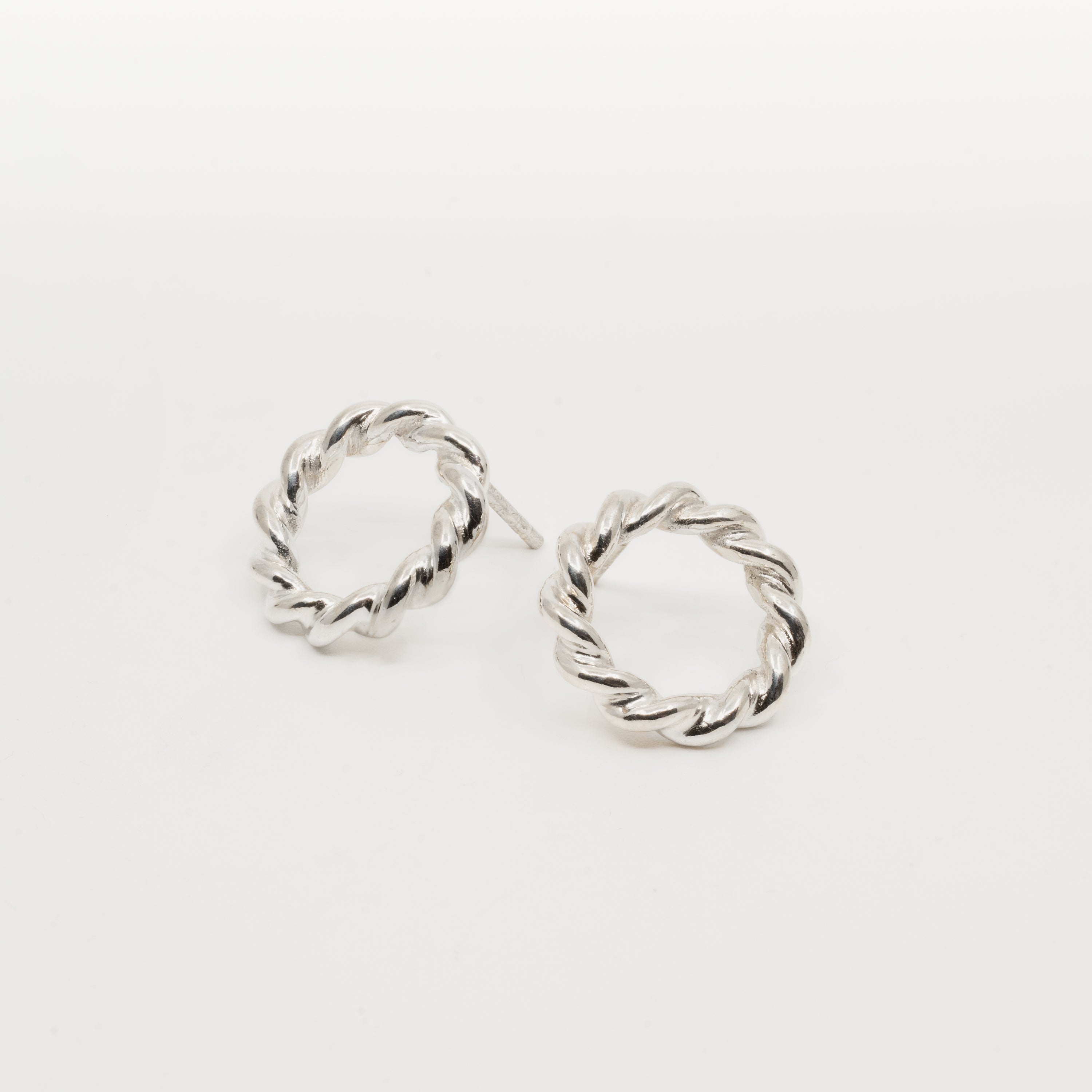 Twist Earrings Circle Grande - Silver