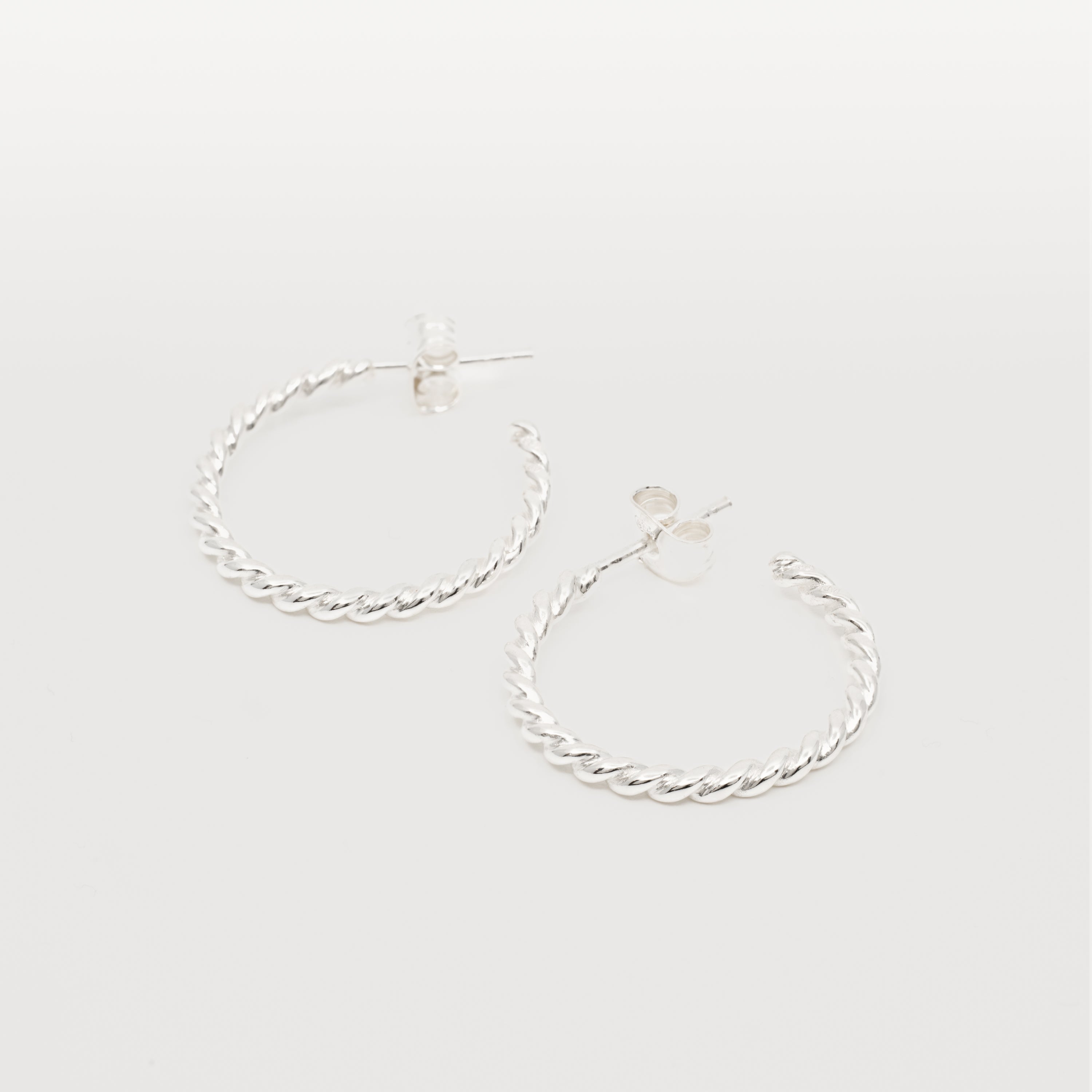 Twist Earrings - Silver