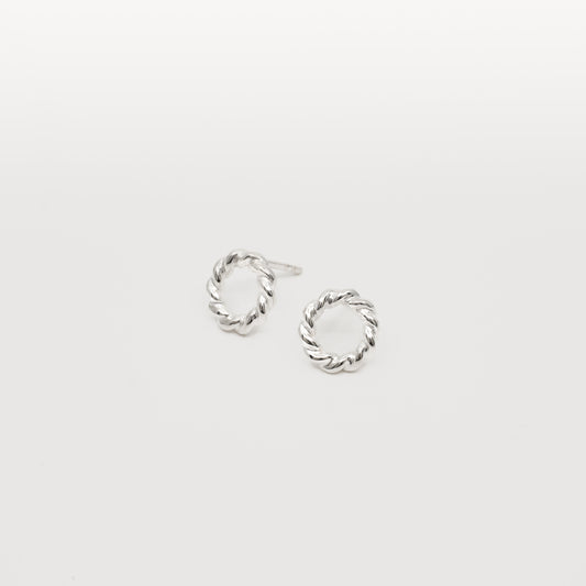 Twist Earrings Circle Petit - Silver