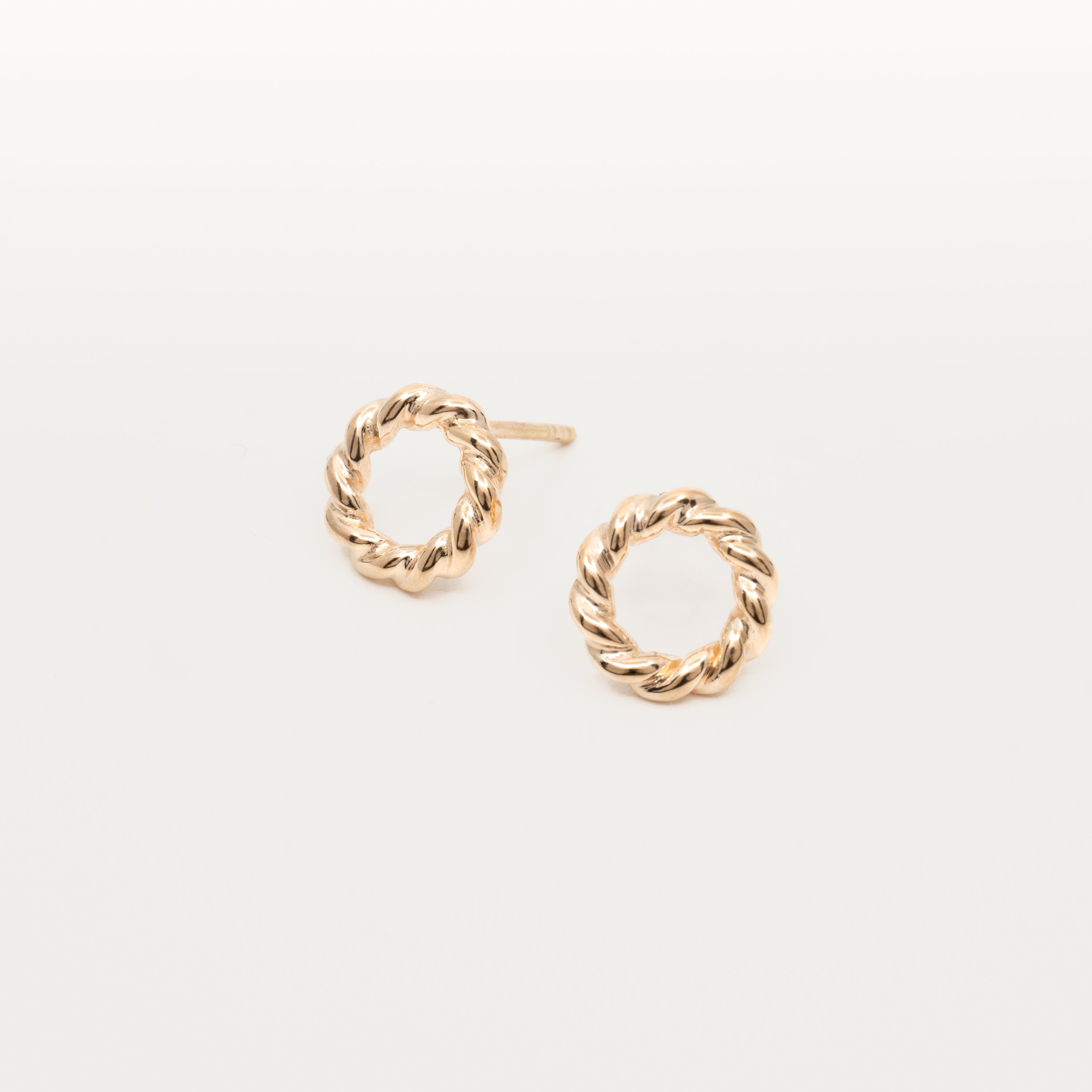 Twist Earrings Circle - Gold