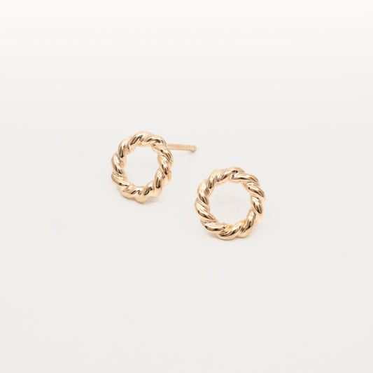 Twist Earrings Circle - Gold