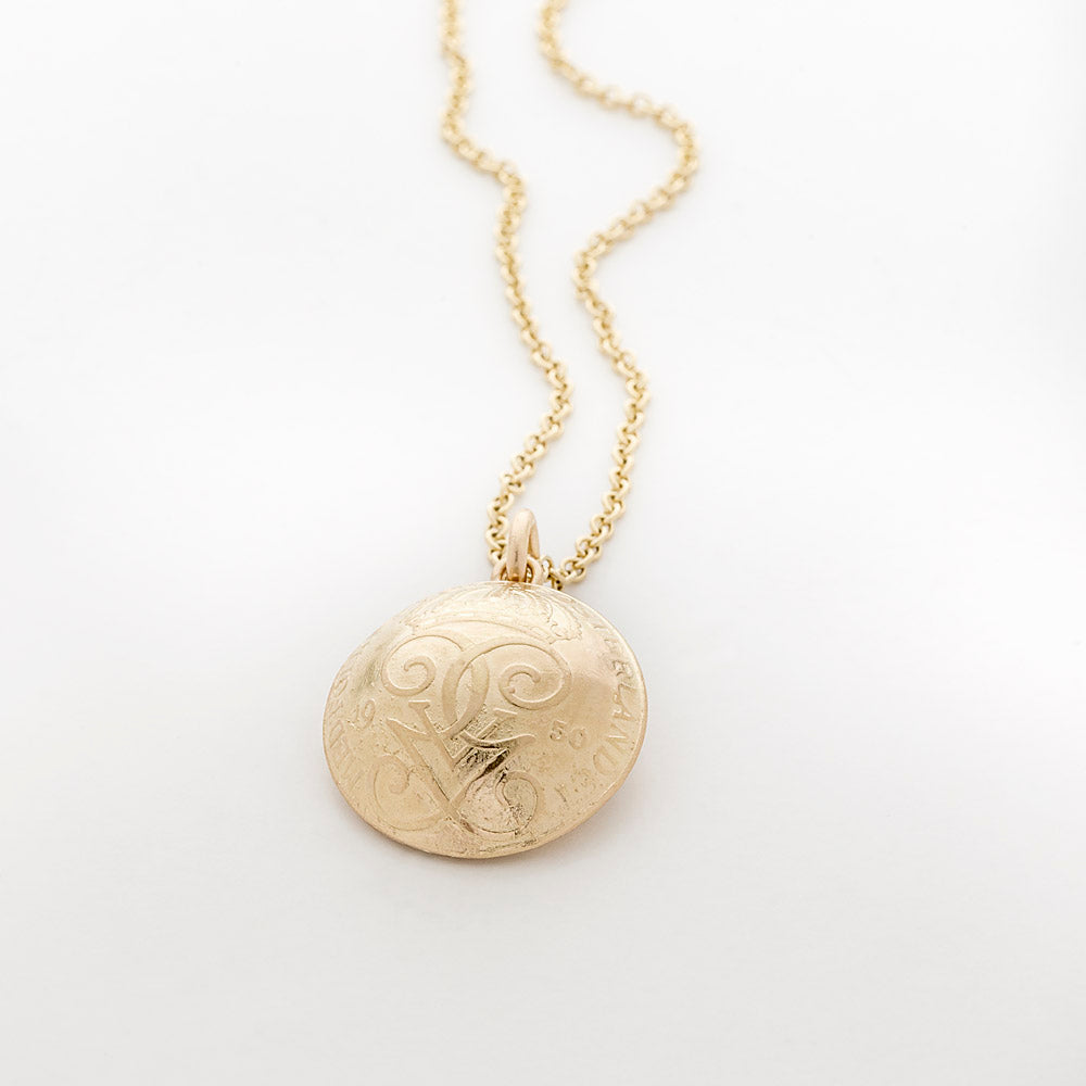 Coin gold pendant - 2-öring