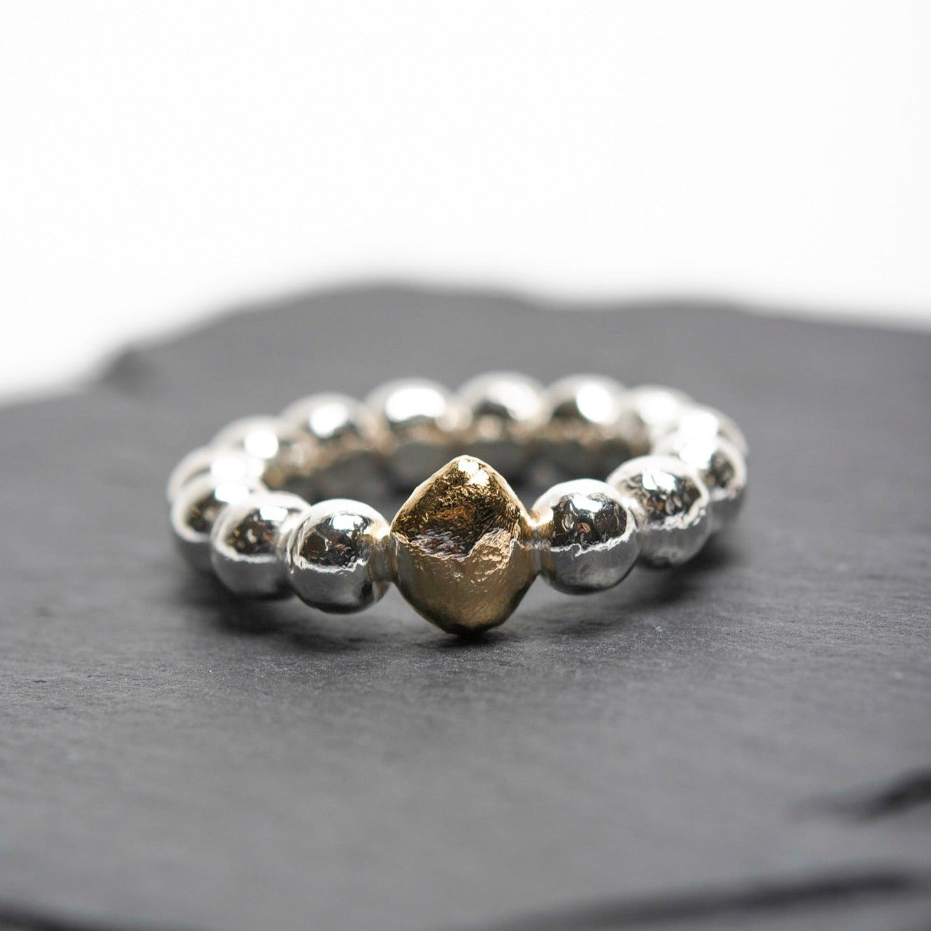 Pure Marbles Ring Gold Nugget