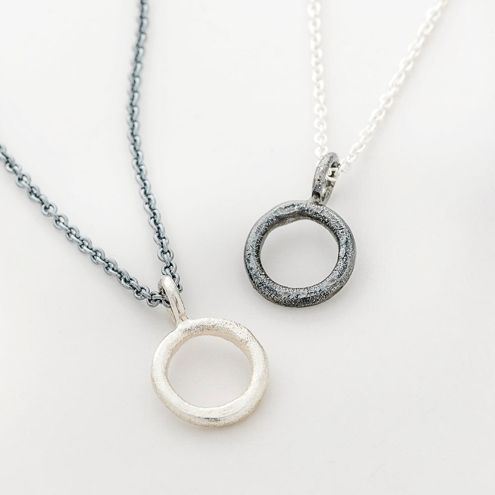 Organic Mini circles - Silver/Oxid